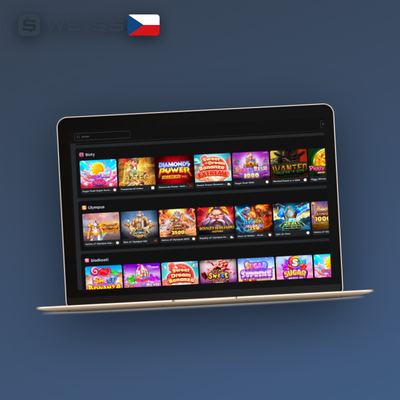 Fullscreen režim Weiss Casino desktop verze na celém monitoru s hrami