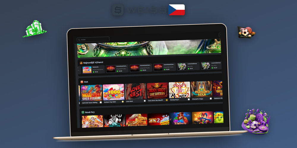 Weiss Casino pro PC otevřený na monitoru v prostředí moderního home office