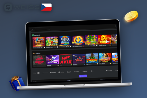 Přihlašovací obrazovka desktopové verze Weiss Casino z počítače