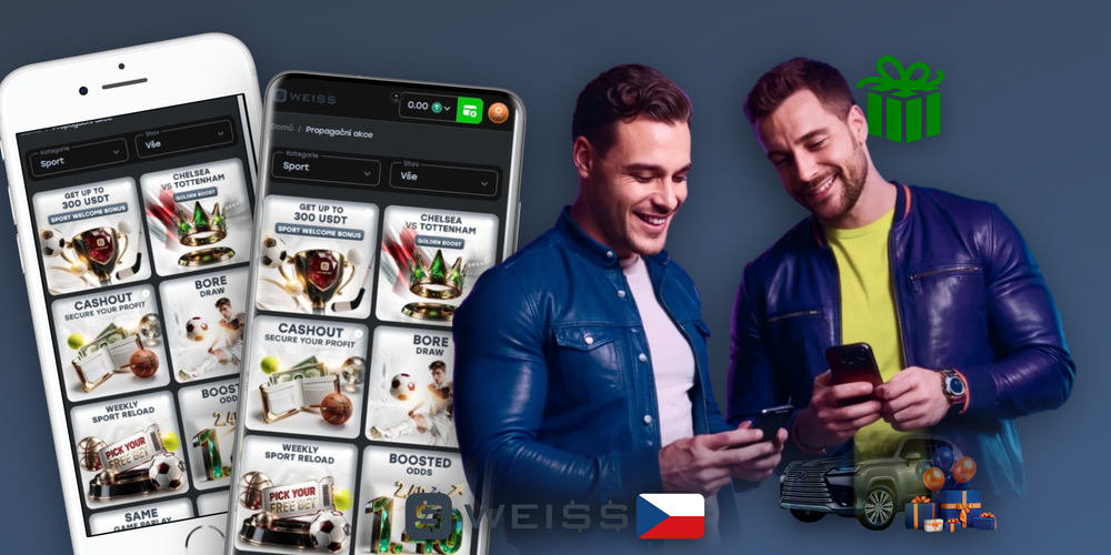 Registrační formulář Weiss Casino s vyplněným promo kódem WEISLUCKY